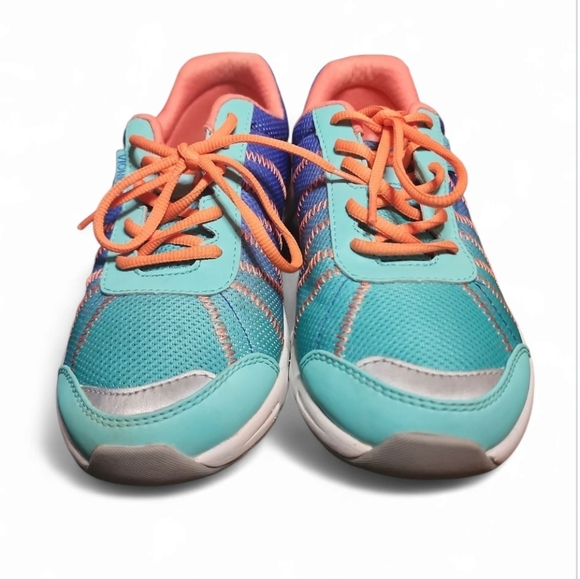 Vionic Women Alliance Comfort Walking Shoe Running Sneaker Sz 7 Blue Teal Orange - Picture 2 of 8